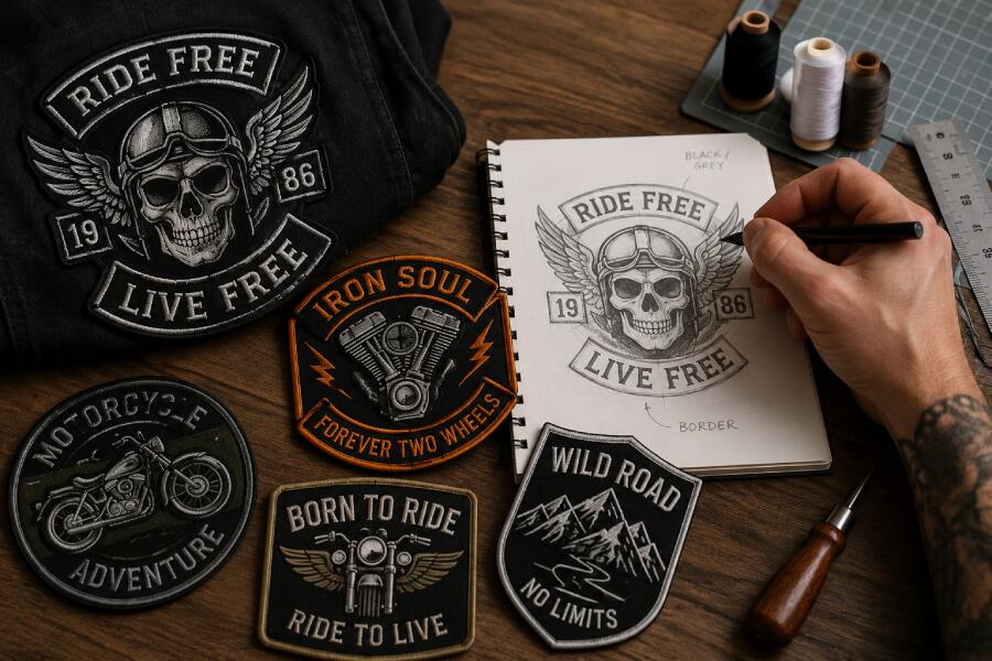 Design Professional Motorcycle Patches for Riders