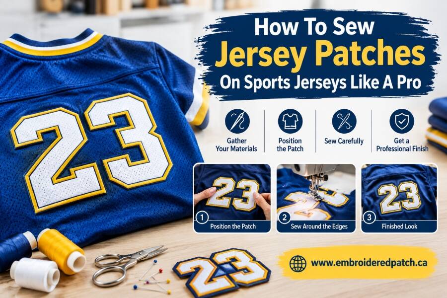 How To Sew Jersey Patches On Sports Jerseys