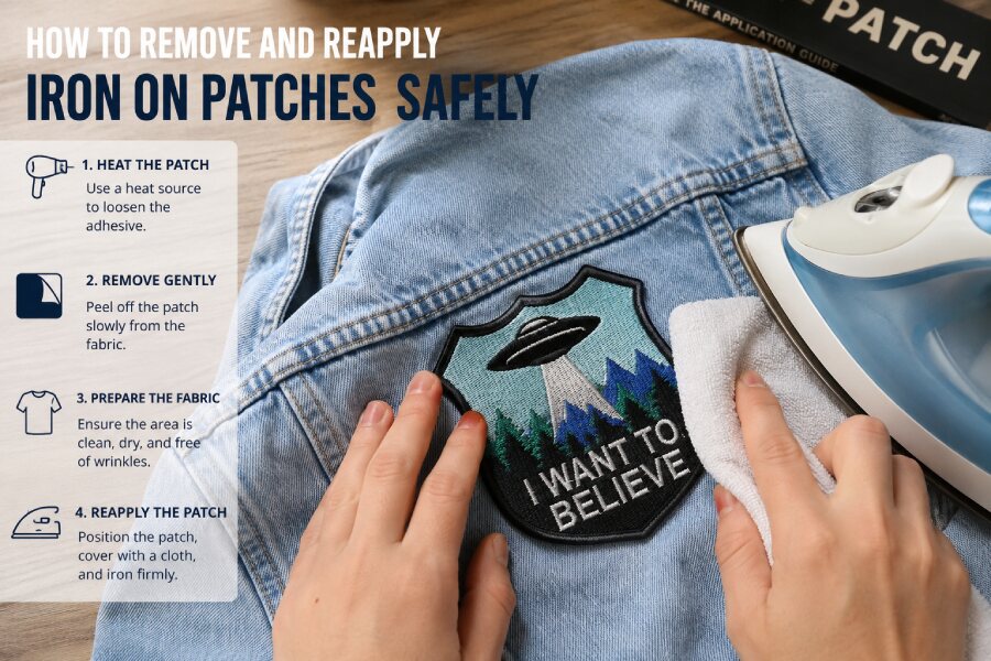 Remove And Reapply Iron On Patches Safely